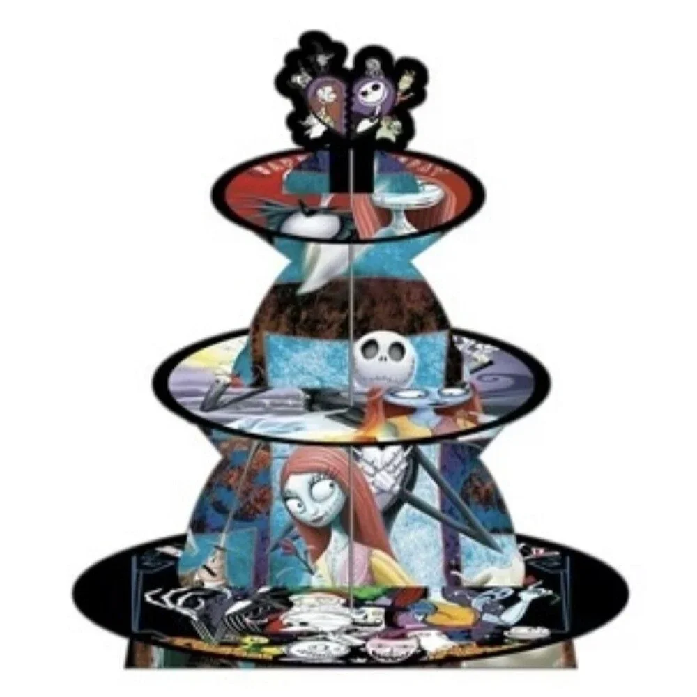 Nightmare Before Christmas Cake Stand Multi Color,cardboard cupcake display